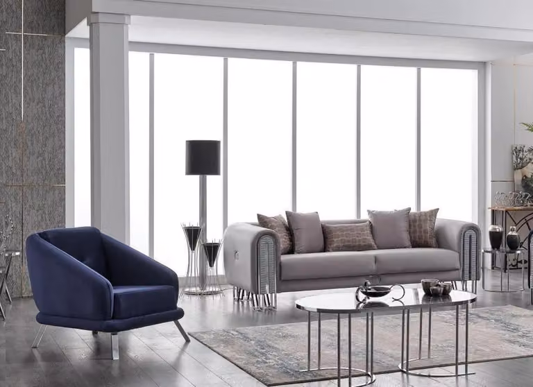 Design Möbel Wohnzimmer Set Sofagarnitur 3+1 Möbelset Couch Polster Garnitur