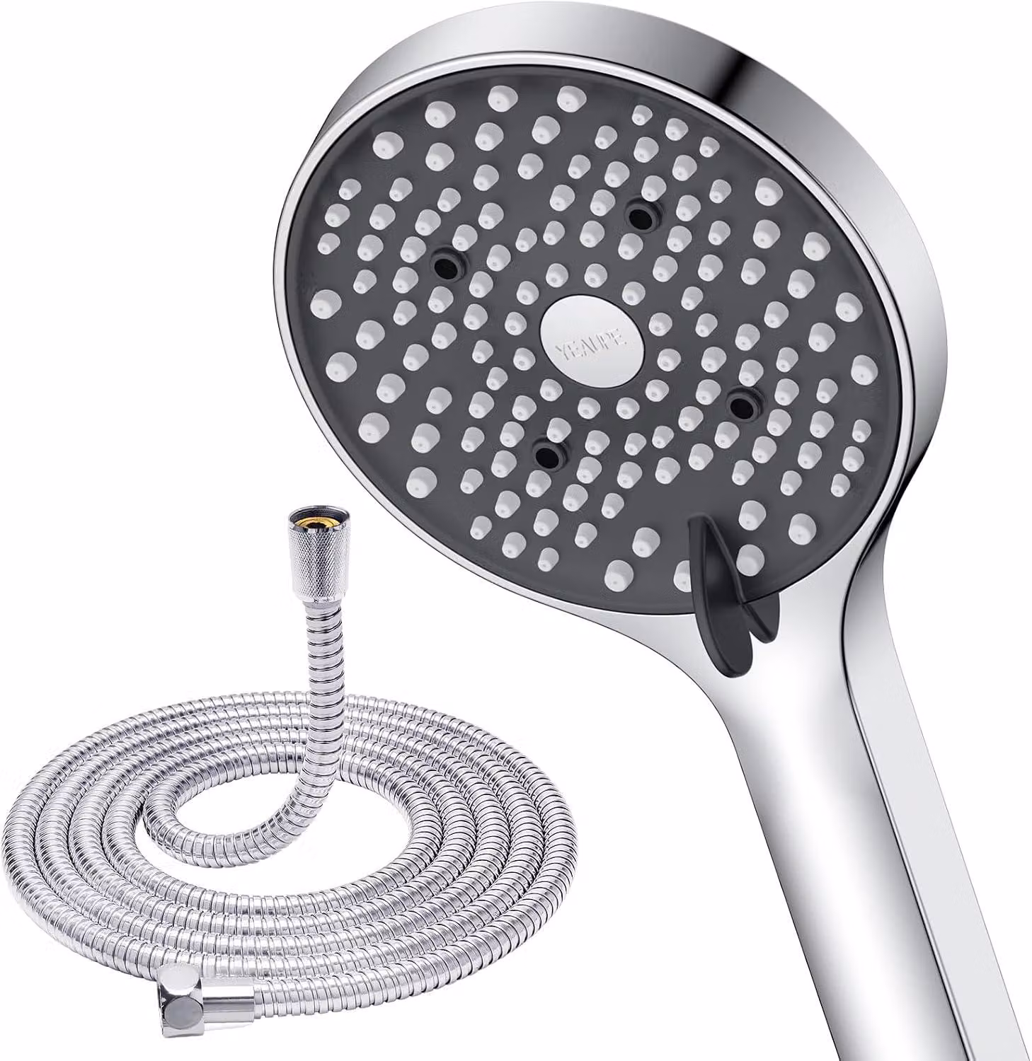 Rubinetto doccia con tubo flessibile 1-6m - Rubinetto doccia ad alta pressione - Doccia a risparmio idrico con 6 diverse modalità di getto e funzione anticalcare