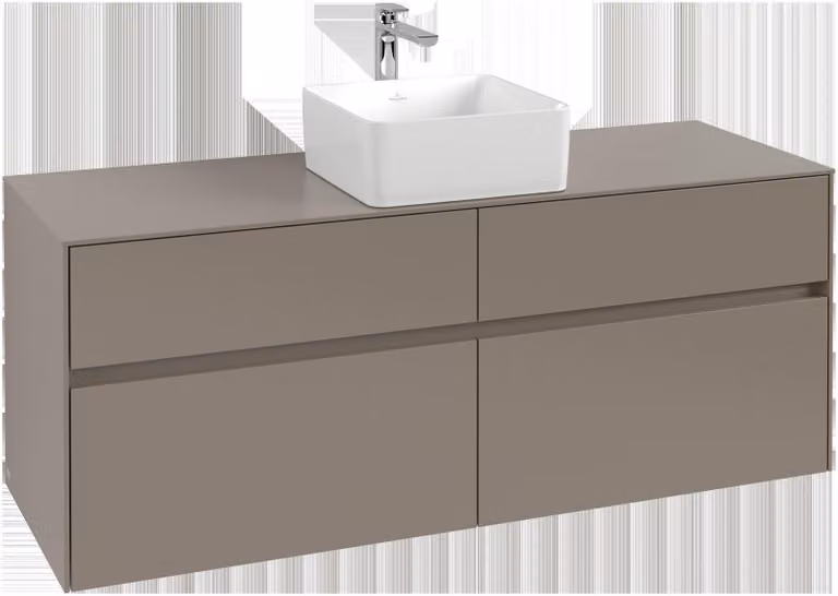 Villeroy & Boch Collaro Meuble sous-lavabo, 4 tiroirs, lavabo au centre, 1400x548x500mm, C04500VM, C04500VM