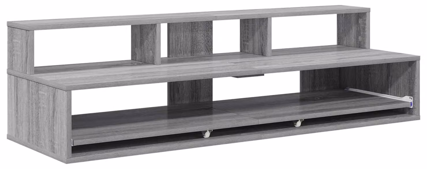 Scrivania da studio Sonoma grigio, dimensioni 152 x 42,5 x 36 cm, realizzata in legno composito