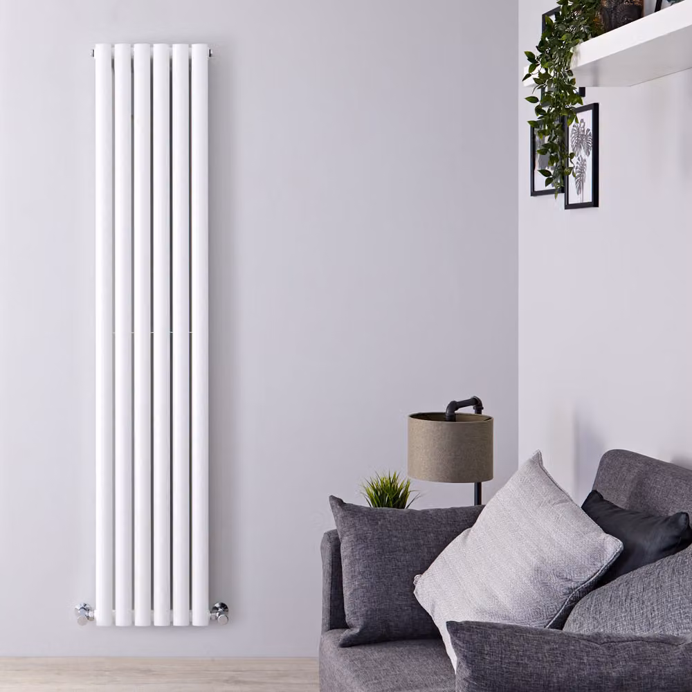 Radiatore Verticale Termosifone Sottile Bianco 1780x354mm 1100W Arredo Bagno e Soggiorno - Revive