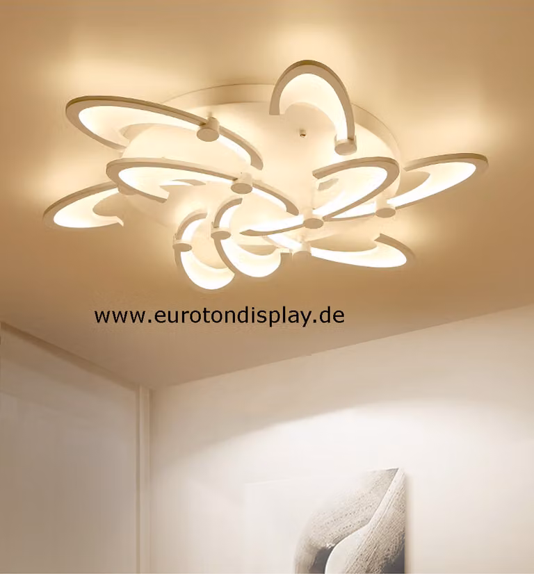 2127white-9 Ø 86 cm 81W Plafoniera LED con telecomando Colore della luce/luminosità regolabile dimmerabile Plafoniera