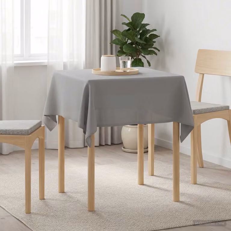 Set di 5 tovaglie quadrate vidaXL in poliestere grigio, idrorepellenti e antimacchia, L 140 x L 140 cm