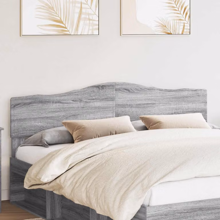 Testiera per letto vidaXL in legno ingegnerizzato grigio opaco con design minimalista