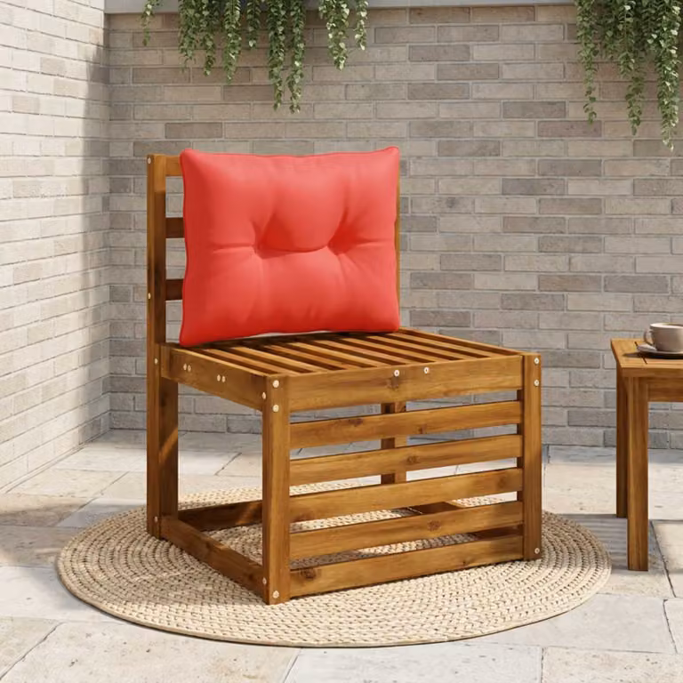 Cuscino per schienale vidaXL PUTTEN in poliestere rosso con rivestimento rimovibile e lavabile