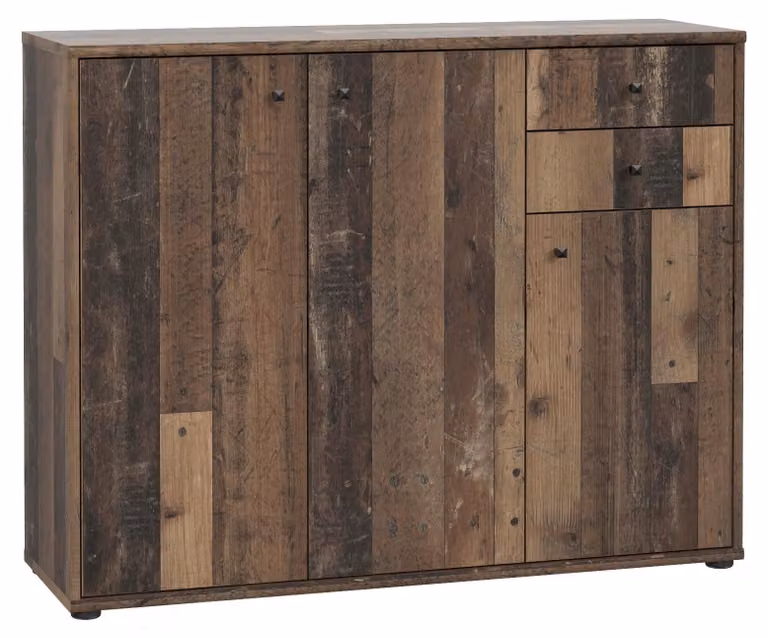 Comodà >Tembi< in Old Wood Vintage - 108,8x85,5x34,8 cm (LxAxP)