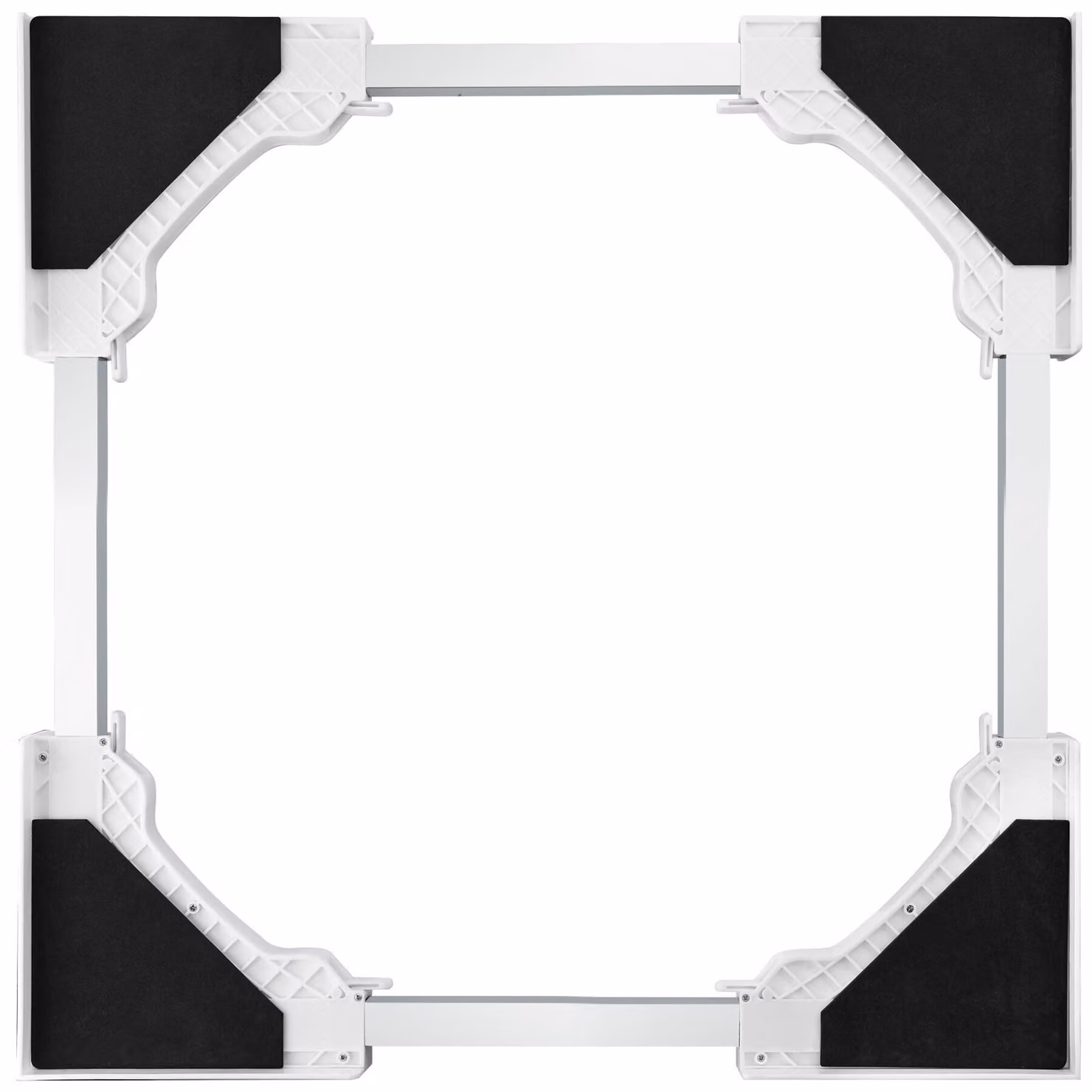Telaio di collegamento regolabile tectake con corda a cricchetto argento o bianco L/P/H: 66 x 66 x 7 cm