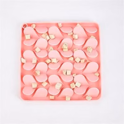 Tappetino antiscivolo 20x20x2 cm, rosa, per cani e gatti, anti-ingestione, calmante