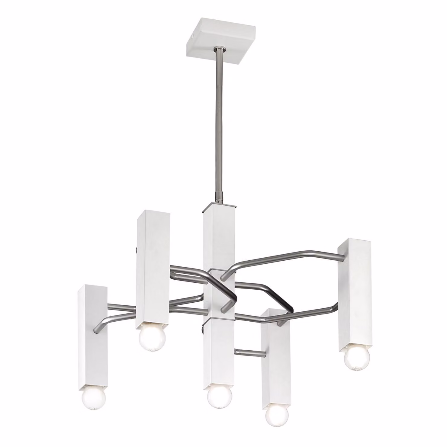 Metallux Lampada a sospensione Raster, dimmerabile, Bianco / Opale, Soggiorno / Sala da pranzo, Metallo, Moderno, Lampada a sospensione