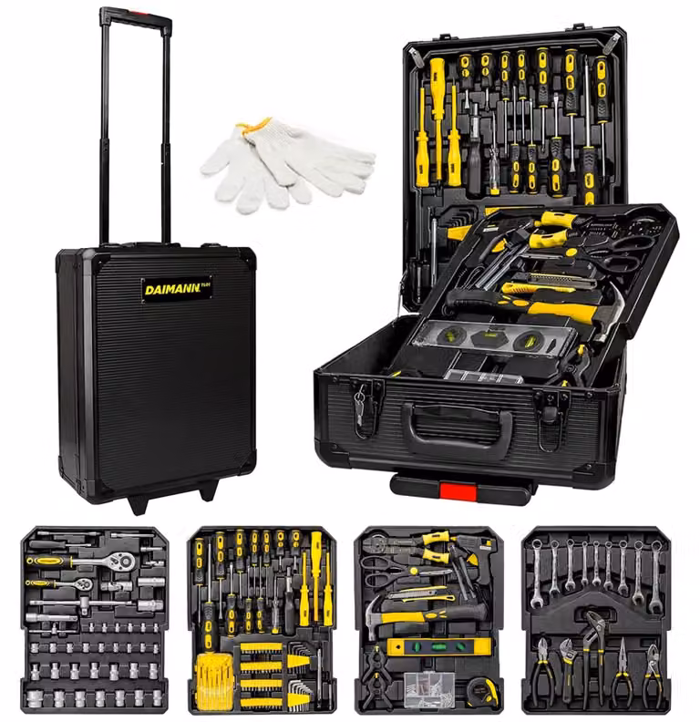 Cassetta degli attrezzi, set da 499 pezzi - Completo - Peso: 16 kg - Acciaio cromo-vanadio
