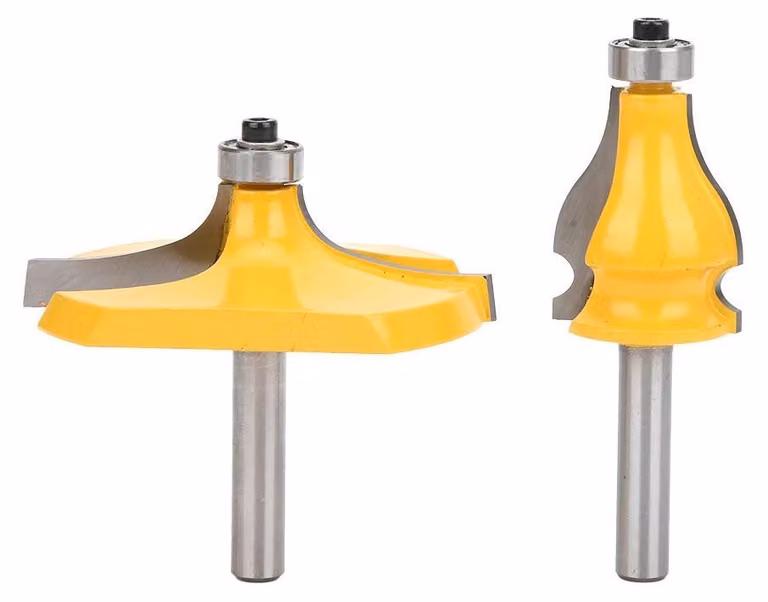 Elzusha - Set di frese da 2 pezzi con mandrino da 8 mm per lavorazione del legno