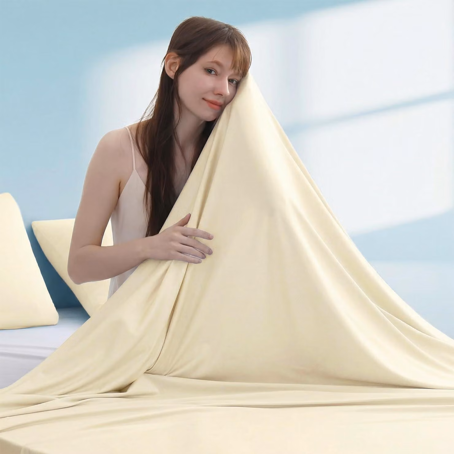 Coperta rinfrescante Arc-Chill 3.0, 150x200 cm, color beige