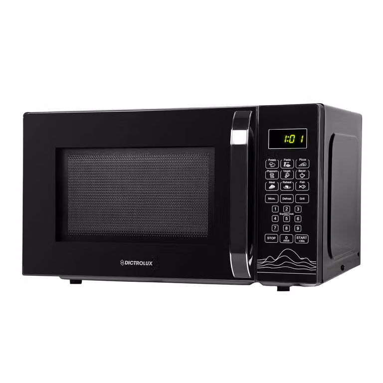 Dictrolux Forno Microonde Digitale con Grill da 28 litri, Cosmo Black, 1200 Watt