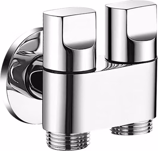 INF Mini distributore d'acqua universale in ottone con un ingresso e due uscite da 1/2