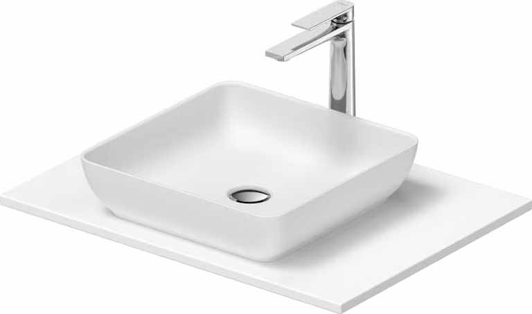 Duravit Sivida Set lavabos rectangulaires incl. console 680x500x123mm, 2680173200, 2680173200