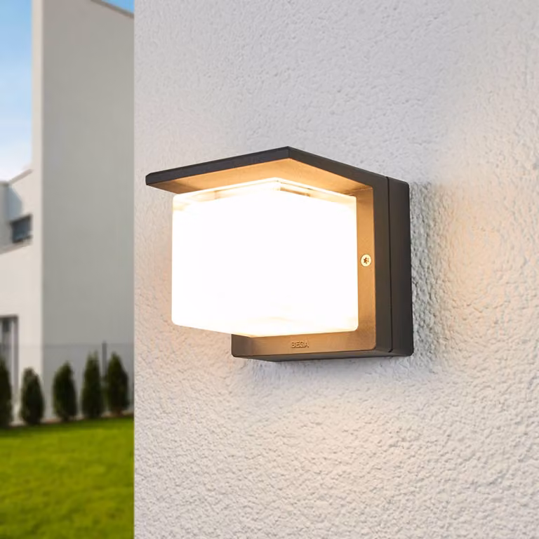 BEGA Applique da esterni a LED 33327, Alluminio / Grigio / Zincato, Alluminio, Moderno, Applique LED da esterni