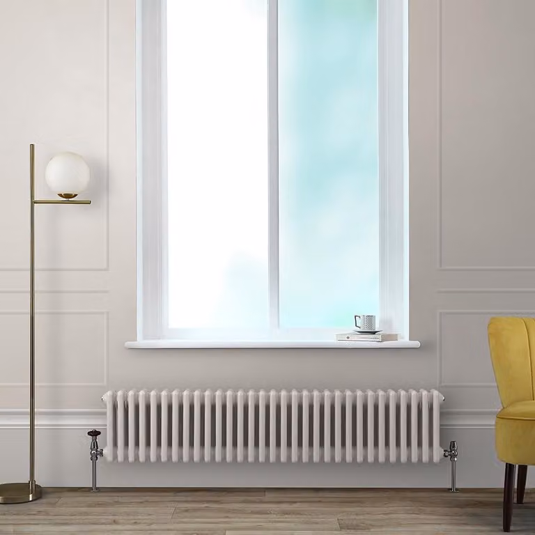 Radiatore Orizzontale a Colonne (3 Colonne) 300mm x 1415mm - Bianco (Pearl Bianco) - Regent