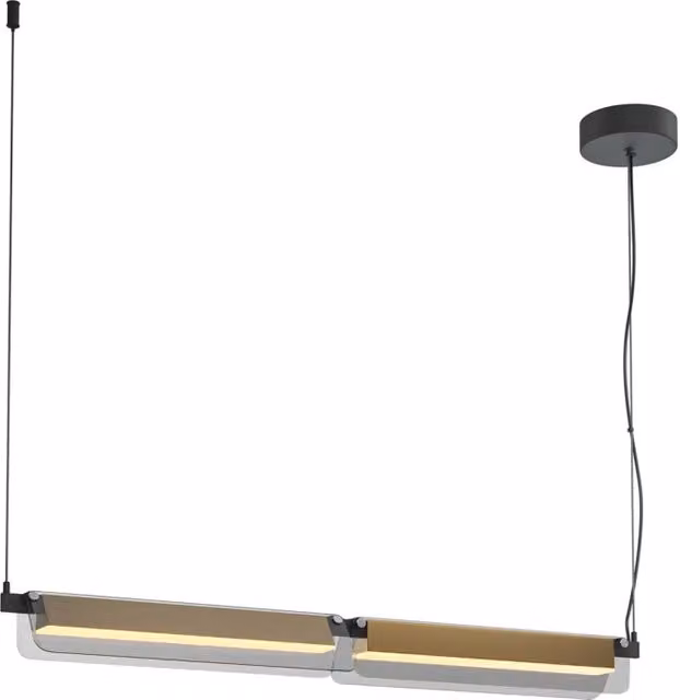 Maytoni Sospensione Moderna Flat 1 luce LED integrato ottone metallo vetro