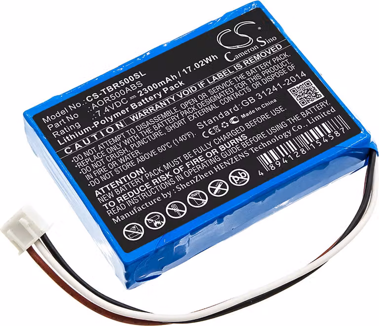 TECHTEK Batteria compatibile con [Tribrer] AOR500, AOR500-A, AOR500-B, AOR500-C, AOR500-s, AOR550, AOR550-A, AOR550-B, AOR550-C, AOR550-S, AOR555, AO