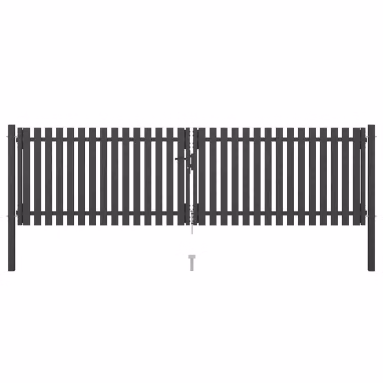 Maison Exclusive - Cancello da giardino in acciaio 400 x 75 cm, antracite