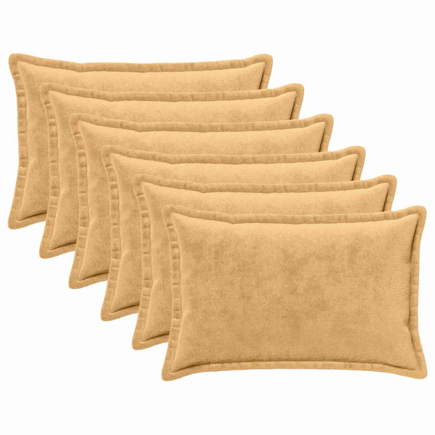 vidaXL Federa 6 pcs HOUTEN Tortora 50 x 80 cm Flanella