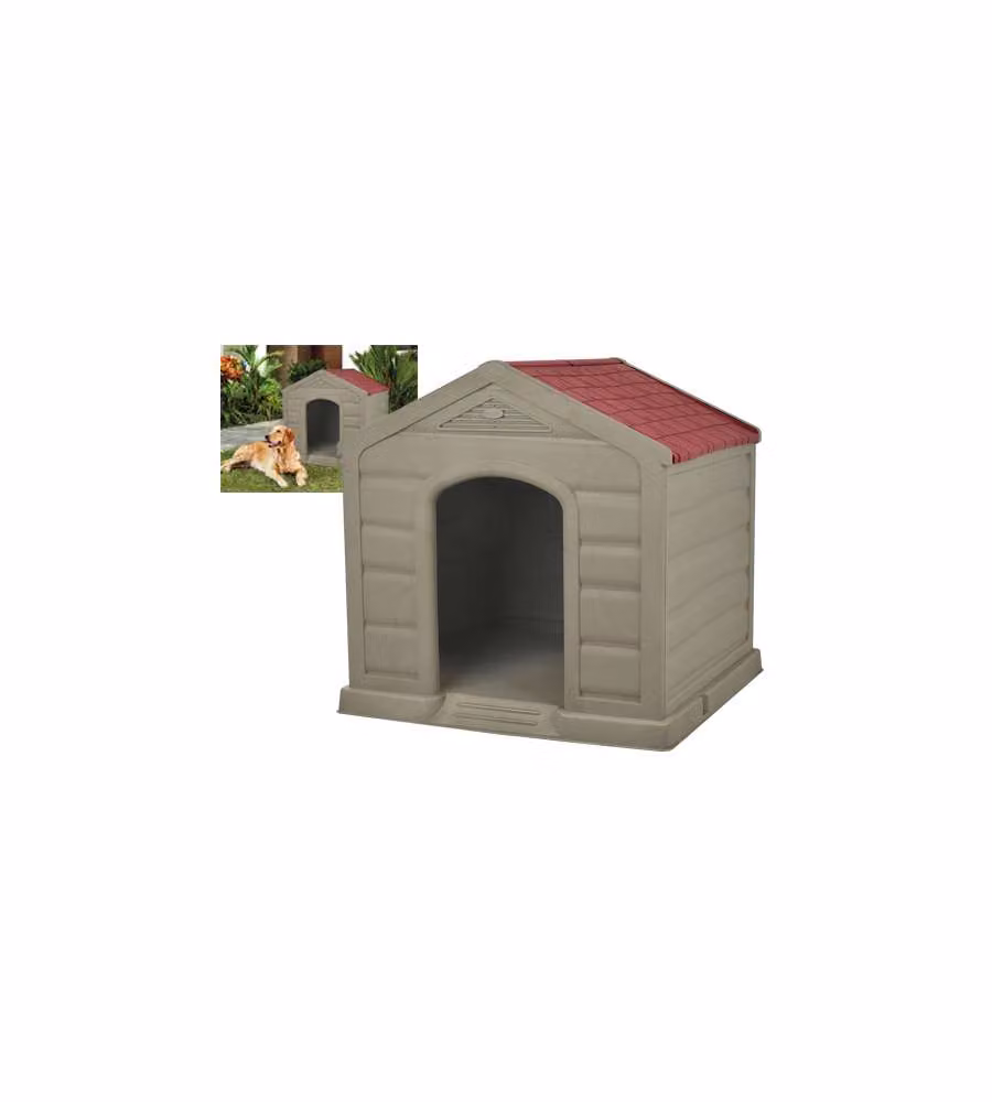 Cuccia per cani Brixo Doggy beige impermeabile e isolata L90 x P92 x H89 cm – 2