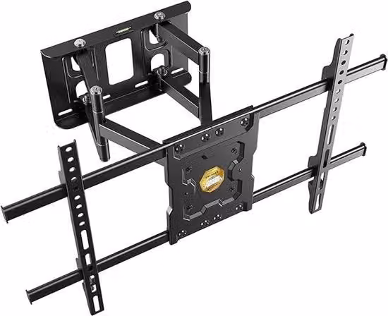 TV-muurbeugel per VESA 600x400 per schermo da 40-65 pollici, rotativo e inclinabile, per schermi piani e curvi, per montaggio a parete fino a 50 kg.