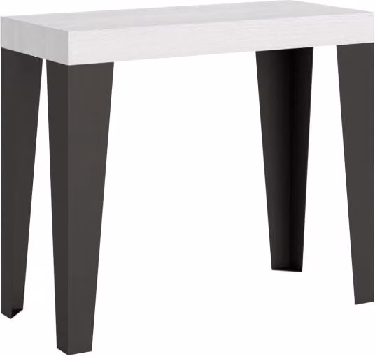 Consolle Allungabile GIORDANOSHOP in Nobilitato Bianco con Piano Pieghevole L/P/H: 90-196 x 40 x 77 cm