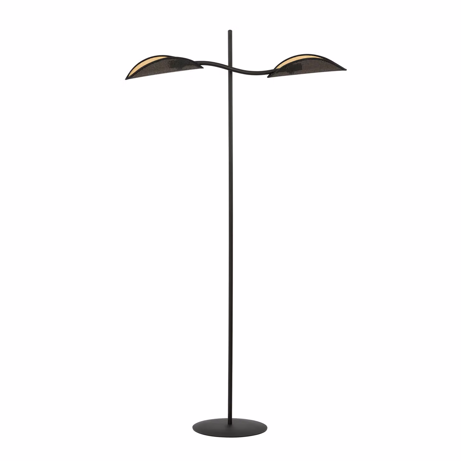 Lampada da terra Emibig 2xE14 40W LOTUS LP2 NERO/ORO 1106/LP2