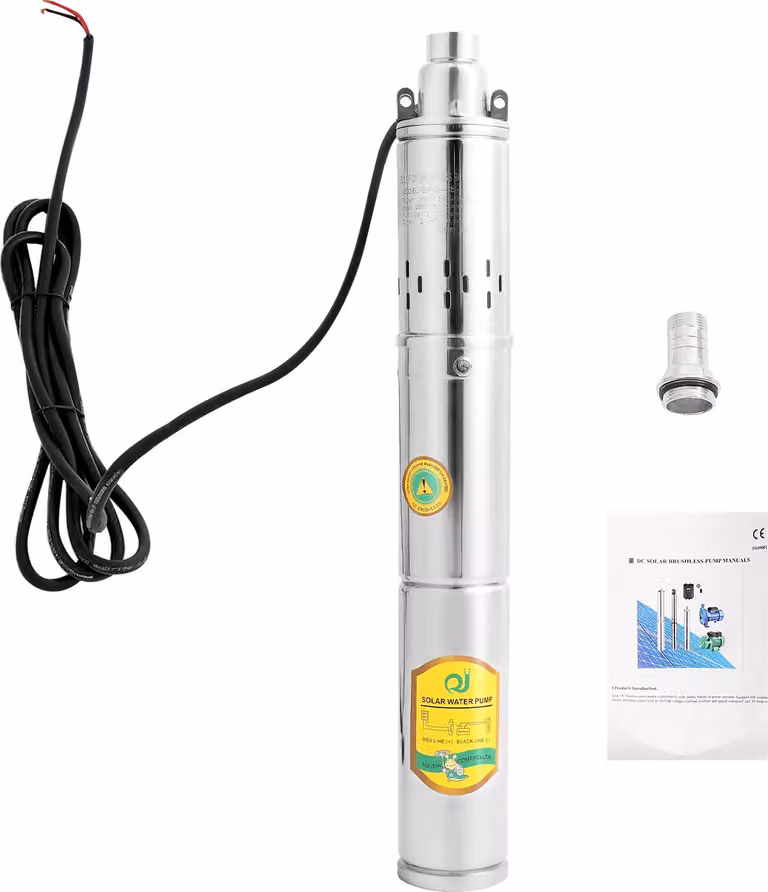 Pompa sommergibile per pozzi, potenza 0,5 CV, velocità 2850 giri/min, 24 V, UE