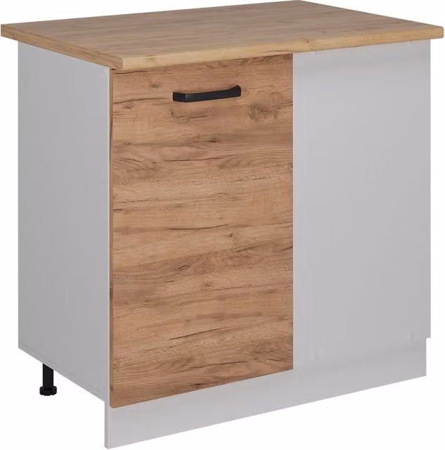 Mobile ad angolo cucina R-Line Rovere dorato/Bianco 86 cm PT Rovere Vicco