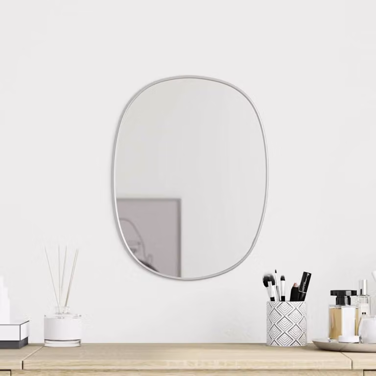 Specchio da parete rettangolare vidaXL Argento L: 30 cm, H: 25 cm