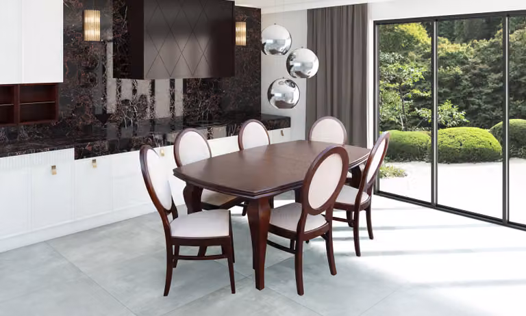 Esstisch 6 Stühle Sitzgarnitur Tisch Stuhl Set Esszimmer Garnituren Design Sets