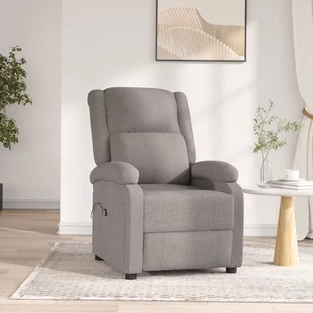 Poltrona Elettrica Reclinabile Tortora in Tessuto 3098360