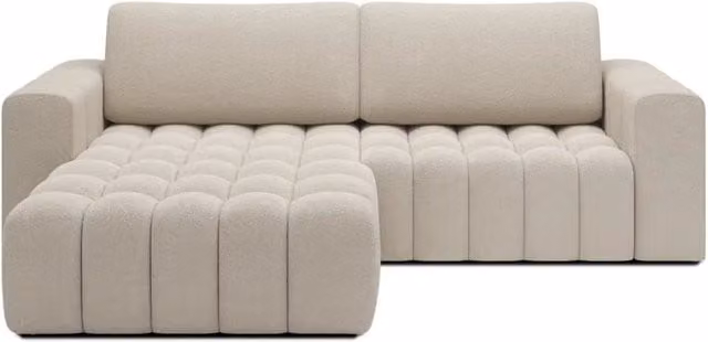 Divano angolare convertibile MEUBLORAMA DORY beige con vano contenitore e funzione letto L/P/H: 250 x 175 x 92 cm – 1