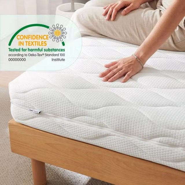Materasso in schiuma fredda neu.haus bianco con coprimaterasso rimovibile L: 120 cm, P: 200 cm, H: 16 cm – 1