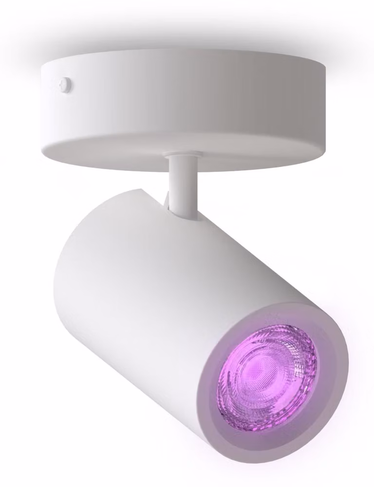 Calex Smart, farello da soffitto, monofiammante, rotondo, completo di lampada GU10, dimmerabile, bianco