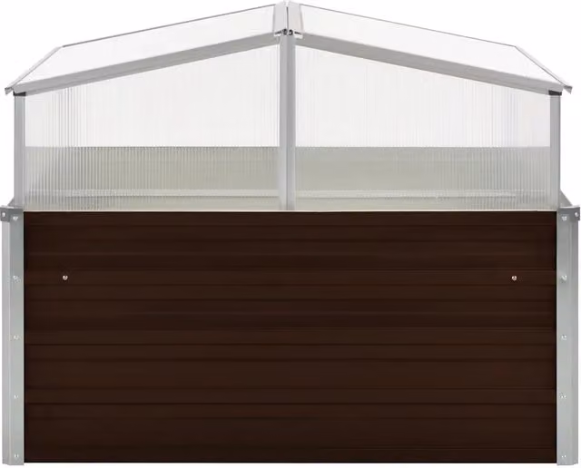 Serra DESIGN IN Marrone in Acciaio Zincato e Policarbonato L/P/H: 100 x 100 x 85 cm