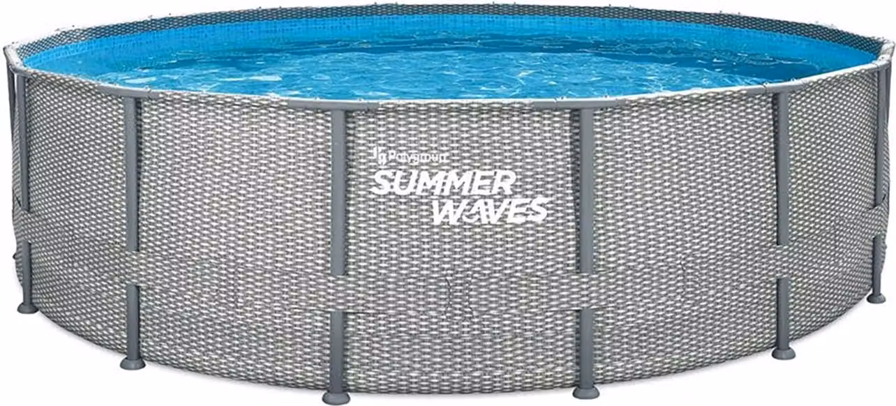 Piscina Summer Waves Elite Frame 488 x 122 cm in rattan naturale + pompa filtro