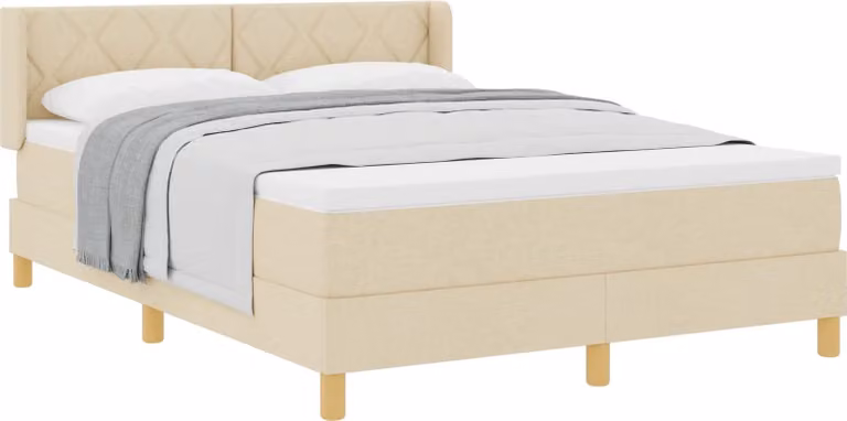 SYFAX™ Letto a Molle< / strong> Crema 140 x 200 cm Tessuto