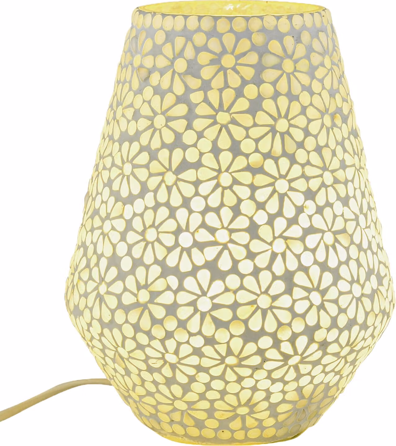 Lampada da comodino Boho Deco Lampada di illuminazione in vetro a mosaico