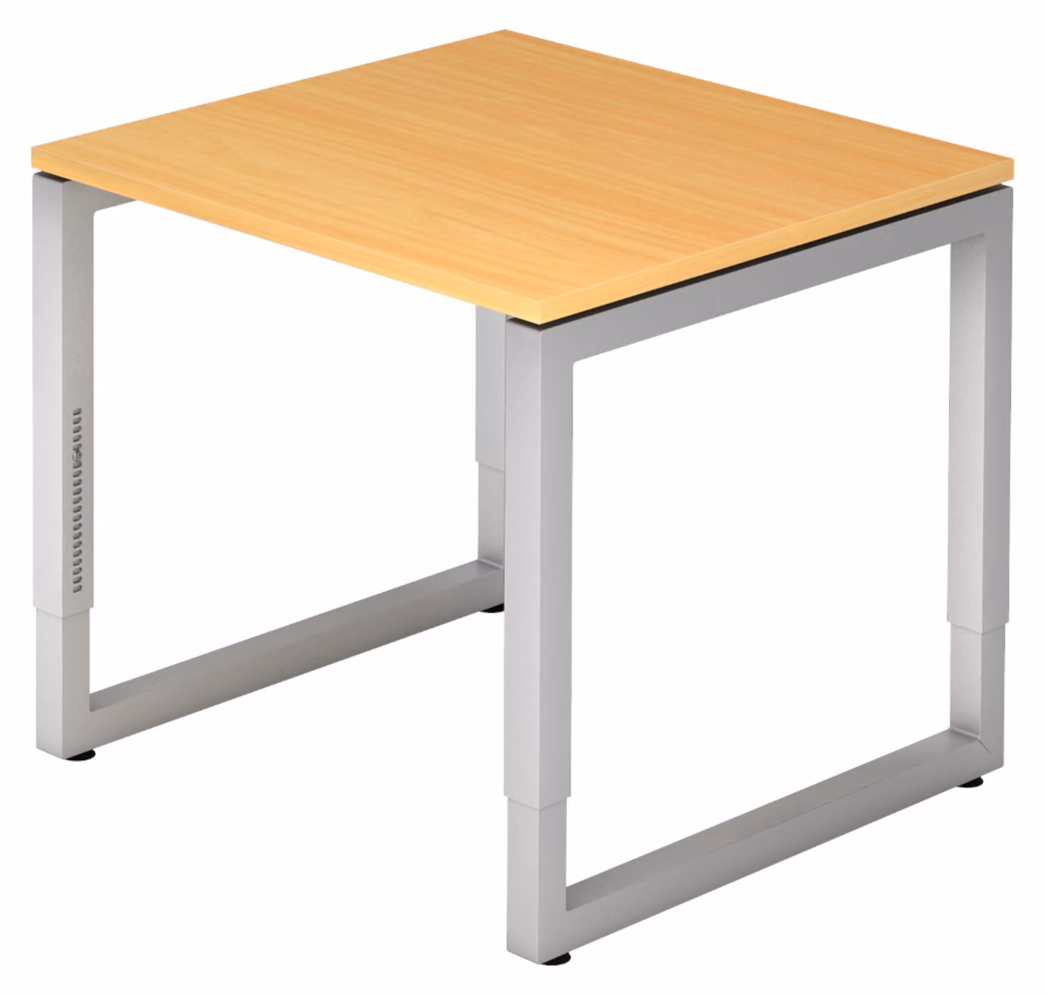 bümö Scrivania Serie-R - Struttura: argento, finitura: faggio, dimensioni: 80 x 80 cm