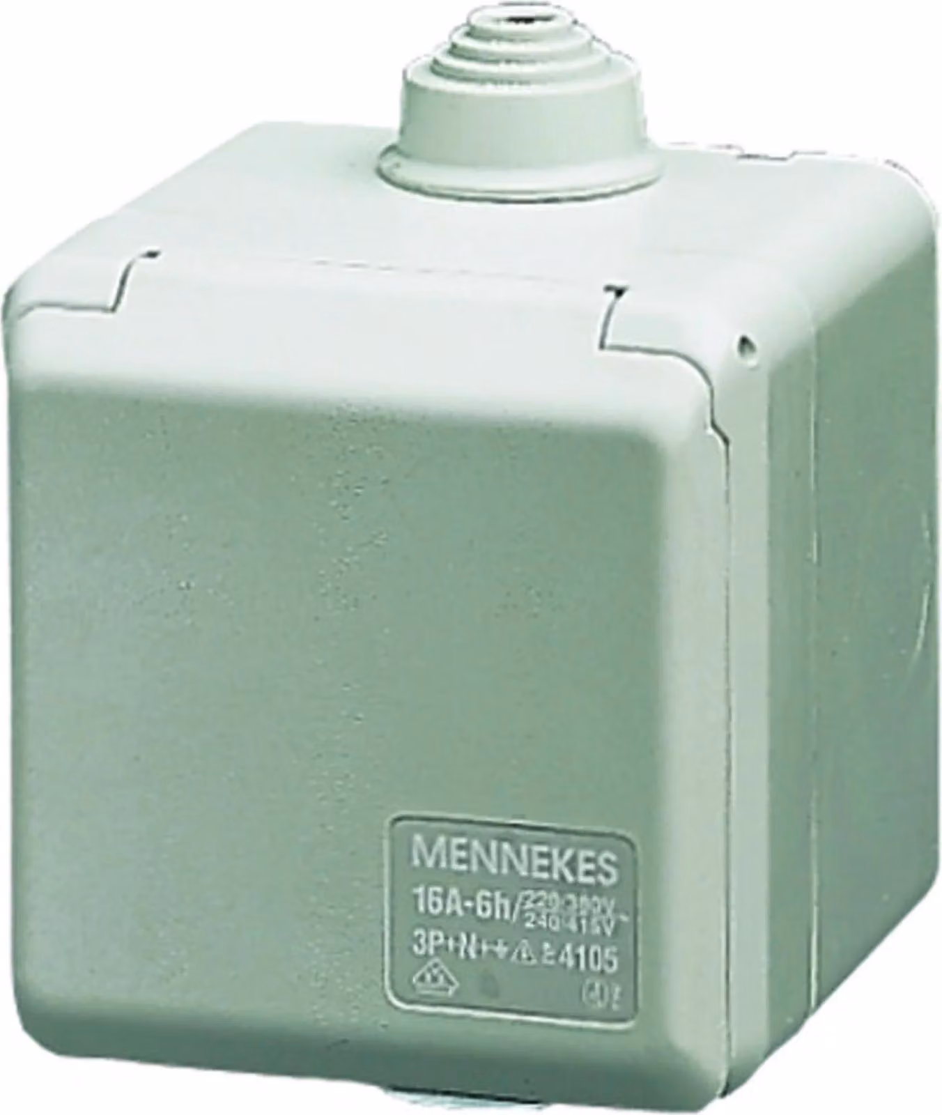 Mennekes AP, presa a muro CEE, Cepex, 16 A, 5 p, 400 V, 6 h, IP44, grigio chiaro, 1 pz.