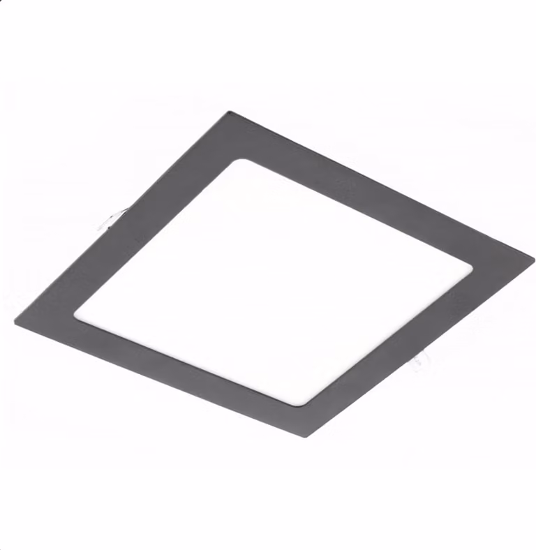 18W Luce da incasso angolare LED slim panel spot con cornice nera 224 x 224 x 22 mm 1520 lumen bianco neutro (4000 K)