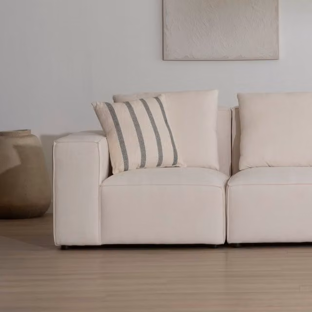 Modulo laterale sinistro Trevi Banak personalizzabile beige a righe per soggiorno
