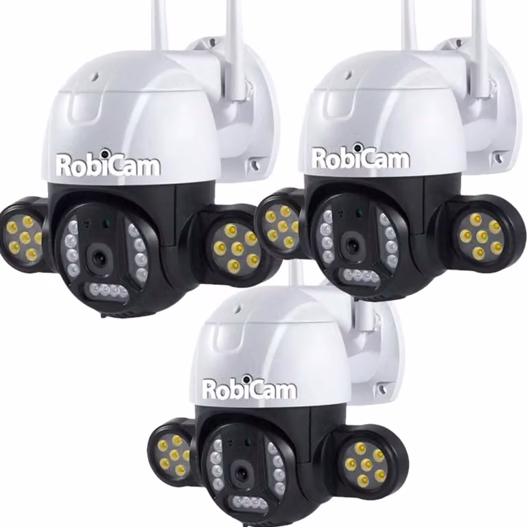 Kit 3 pezzi telecamere da esterno, NEW 496, iCsee, 4MP, HD, Waterproof 360