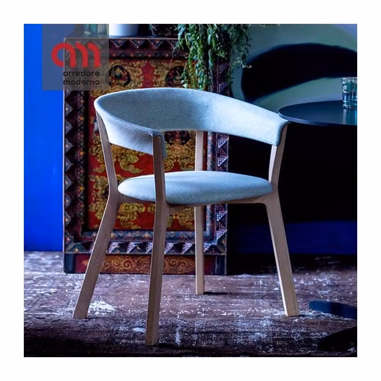 Sedia Wood Bikini Moroso imbottita