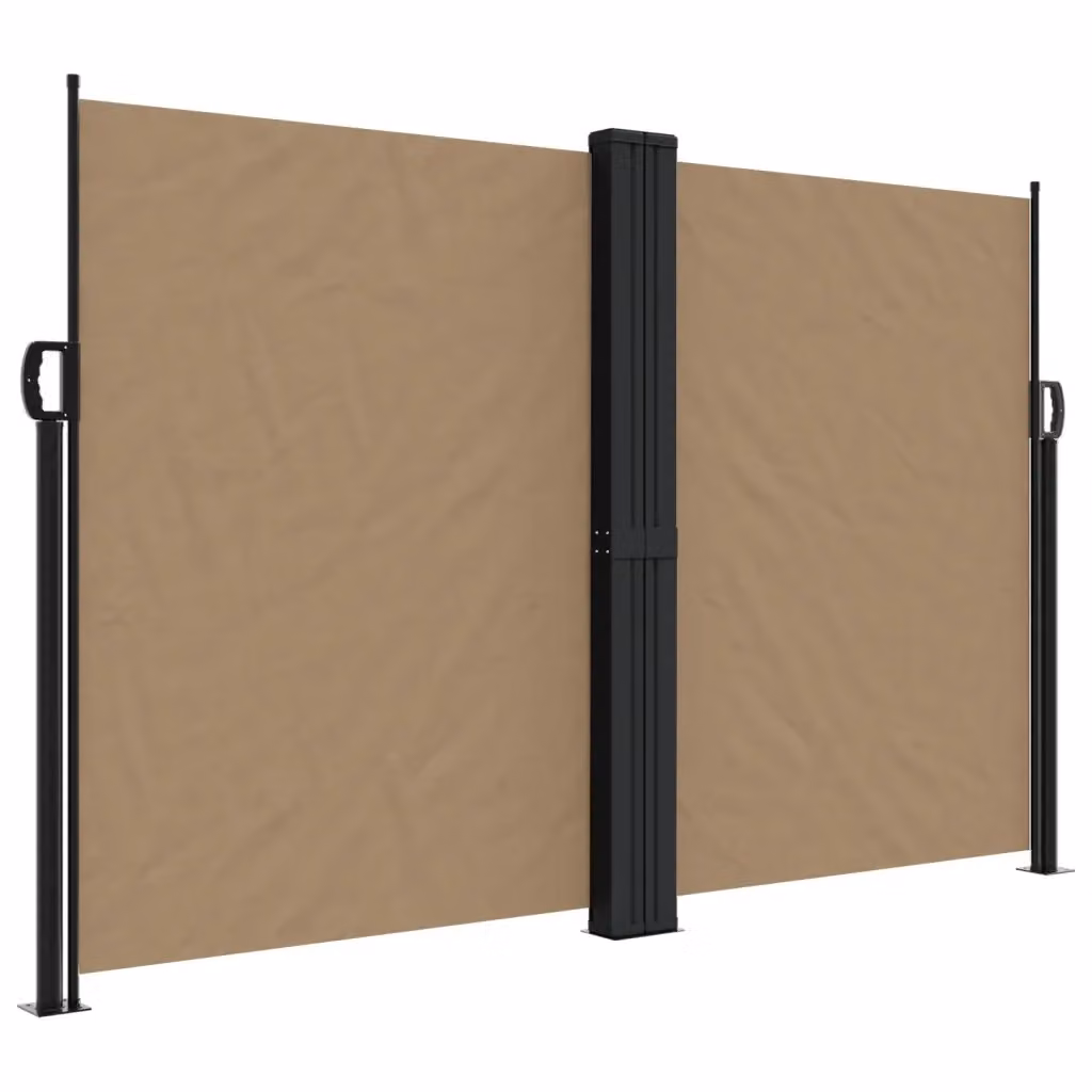 Tenda da sole laterale retrattile vidaXL beige in poliestere e acciaio L: 1200 cm, H: 160 cm – 2