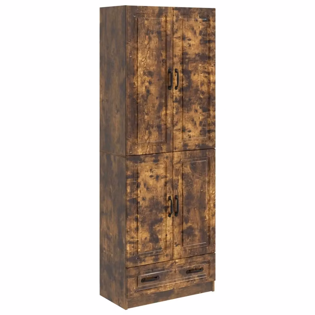 Set di 2 armadi moderni vidaXL in rovere fumo con ante a battente e cassetti, L: 66 cm, P: 34,5 cm, H: 92 cm – 2