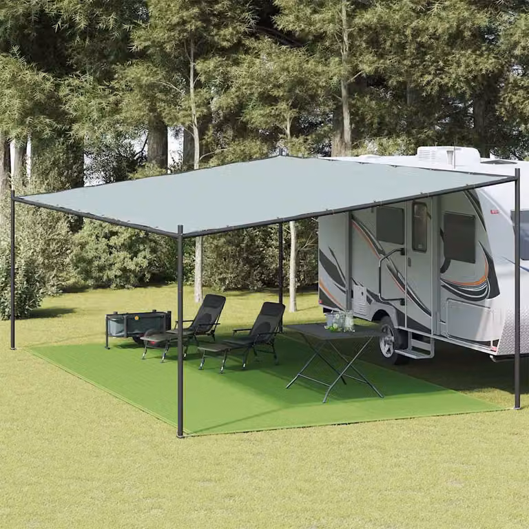 Tappeto da tenda vidaXL verde chiaro in polipropilene resistente ai raggi UV L: 400 cm x P: 700 cm